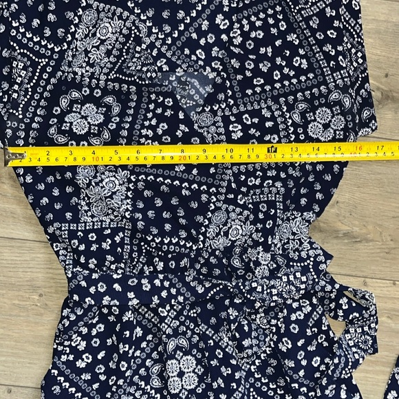 Blue and White Patterned Jumpsuit, Size Medium - Picture 13 of 15